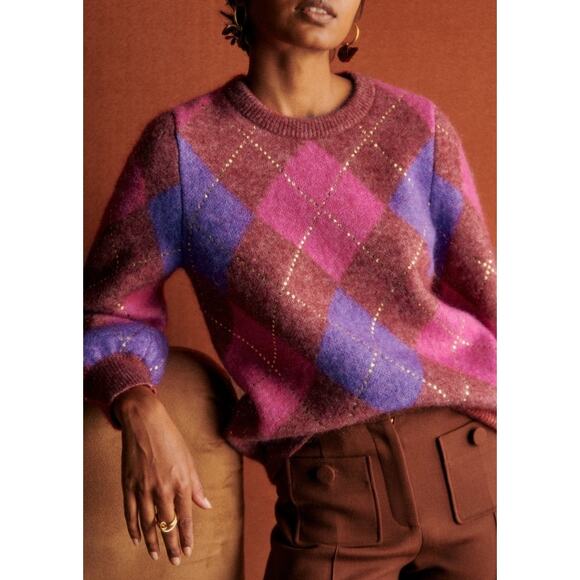 La Maille Sezane Kirstie Jumper in Multicoloured Candy Pattern Size M✨ - Picture 4 of 11